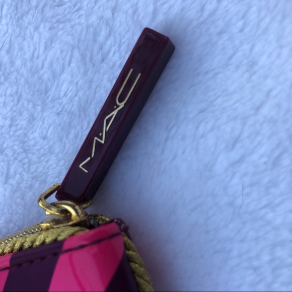 M·A·C Cosmetics Pink & Purple Striped Marching Band Epaulet Makeup Bag Pouch - Picture 4 of 4